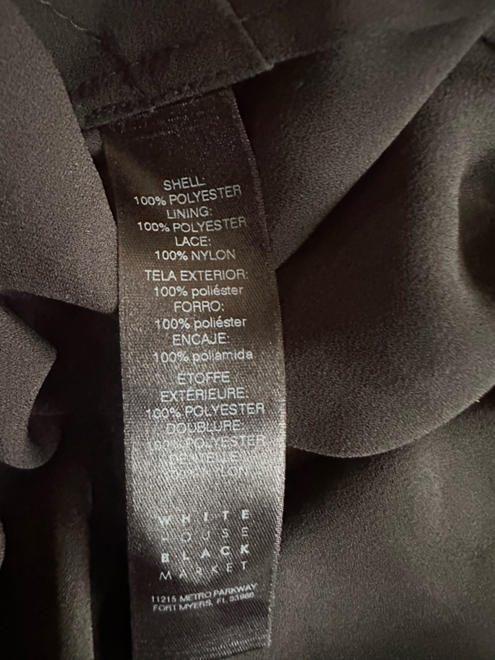 White House Black Market Floral Dress 12 Black Sheer Lace Hem Fit Flare - Picture 10 of 13